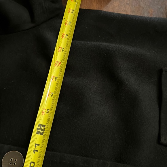 Eddie Bauer Black Short Wool Lined Button Front 2 Pockets Blazer/Jacket - Picture 9 of 16